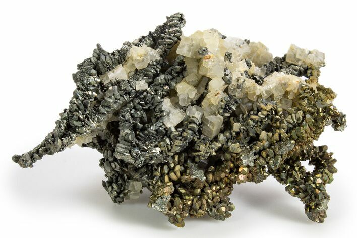 Iridescent Marcasite Stalactite with Barite - Linwood Mine, Iowa #324784